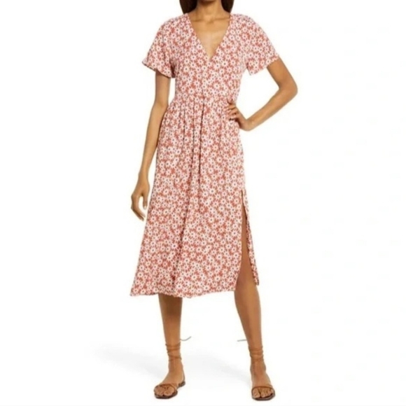 Madewell Clara Midi Dress in Russet Daisy - Picture 4 of 7